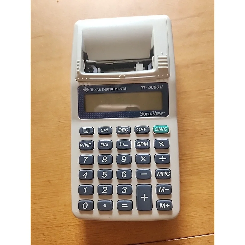 Vtg Texas Instruments Calculator TI-5006 II Super View‎ Printing Adding Machine